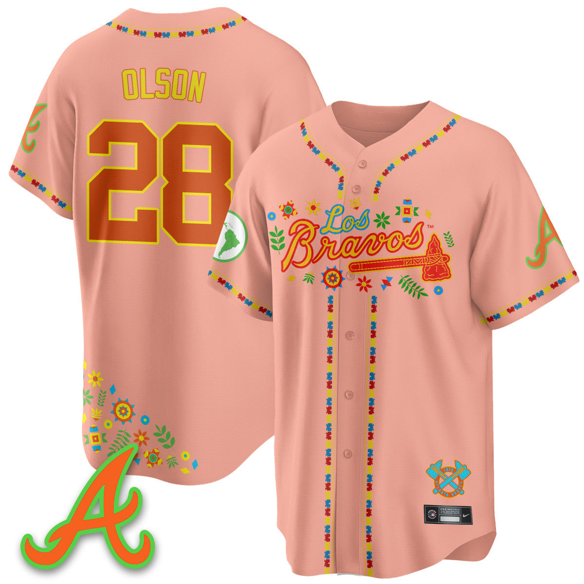 Women's Atlanta Braves 2025 "Los Bravos" Jersey - All Stitched