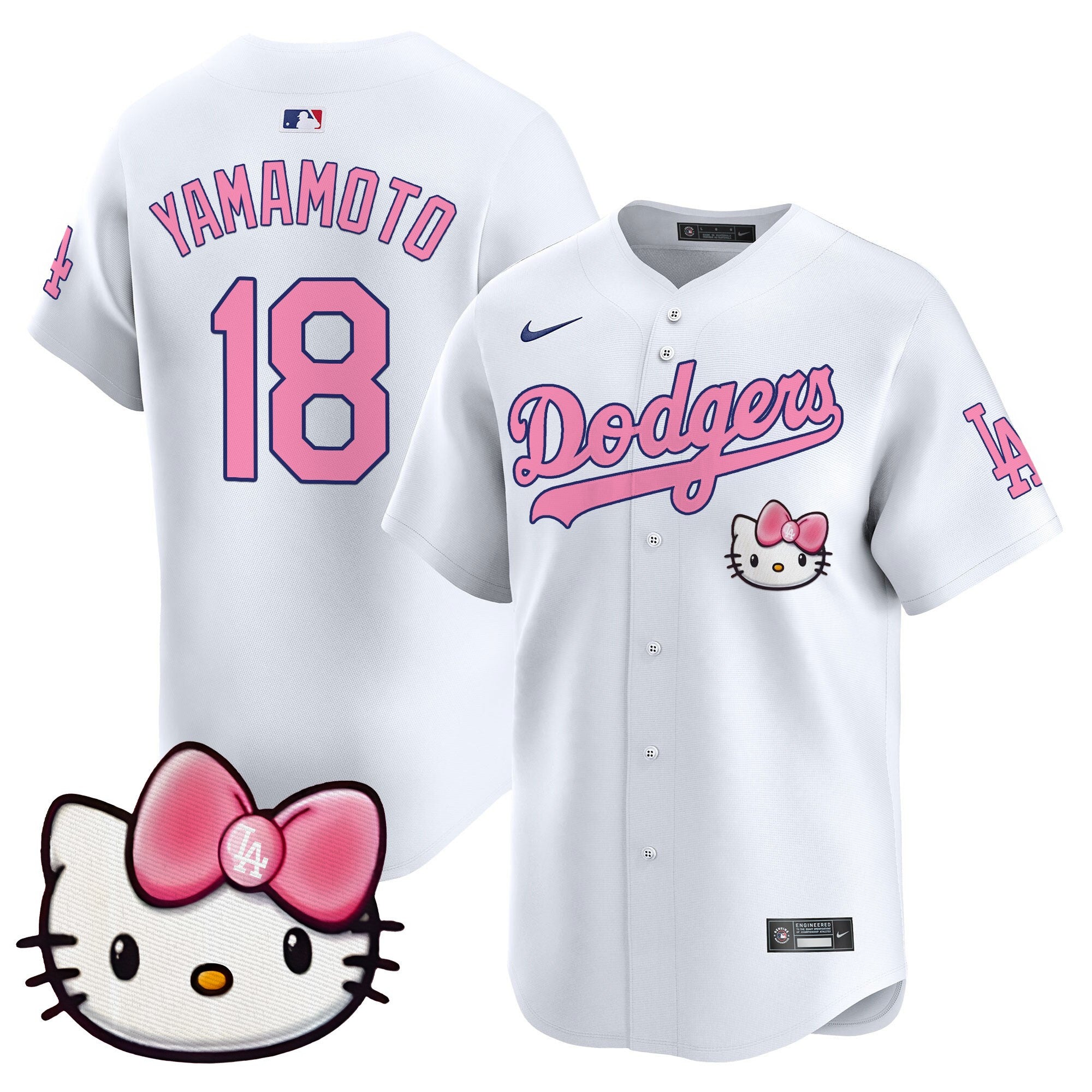 Unisex Dodgers 2025 Hello Kitty Vapor Premier Limited Jersey  All Stitched