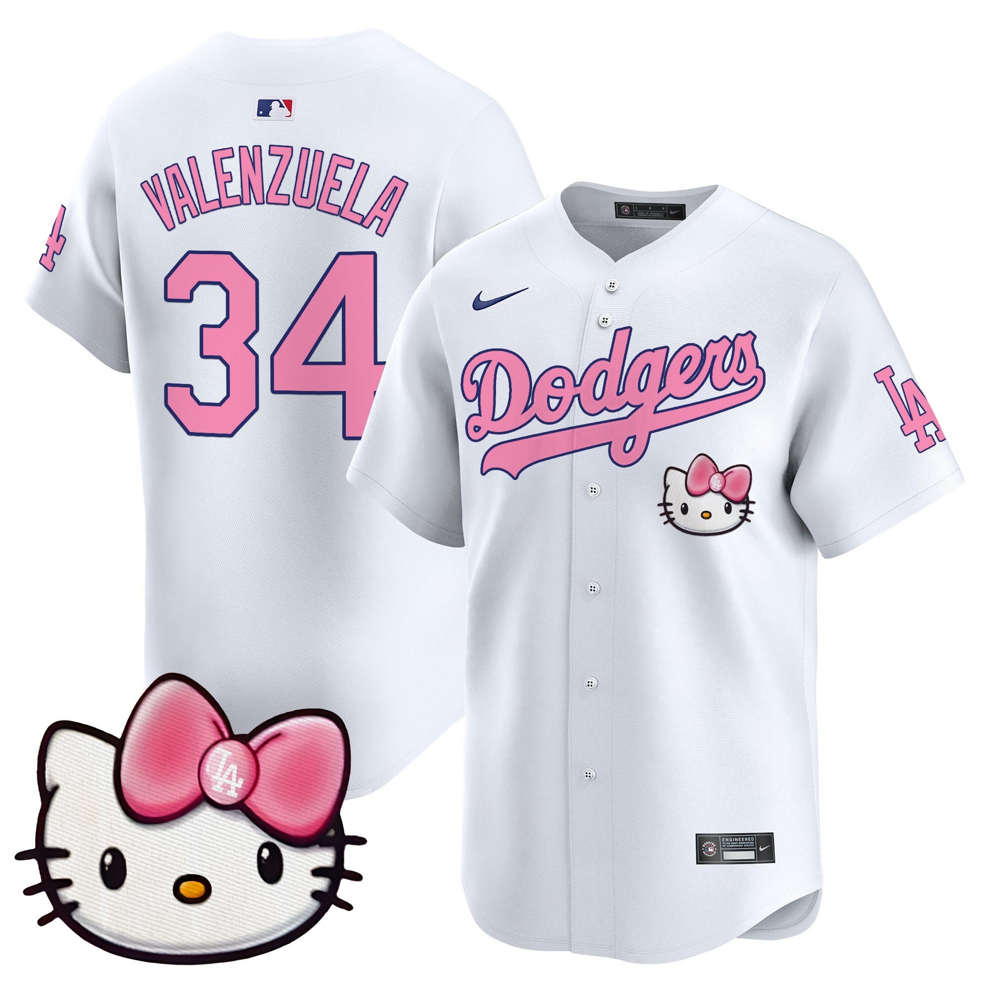 Unisex Dodgers 2025 Hello Kitty Vapor Premier Limited Jersey  All Stitched