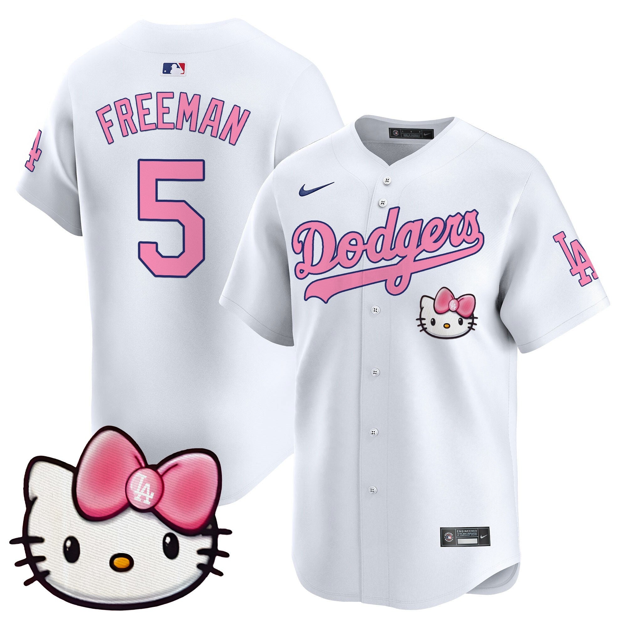 Unisex Dodgers 2025 Hello Kitty Vapor Premier Limited Jersey  All Stitched