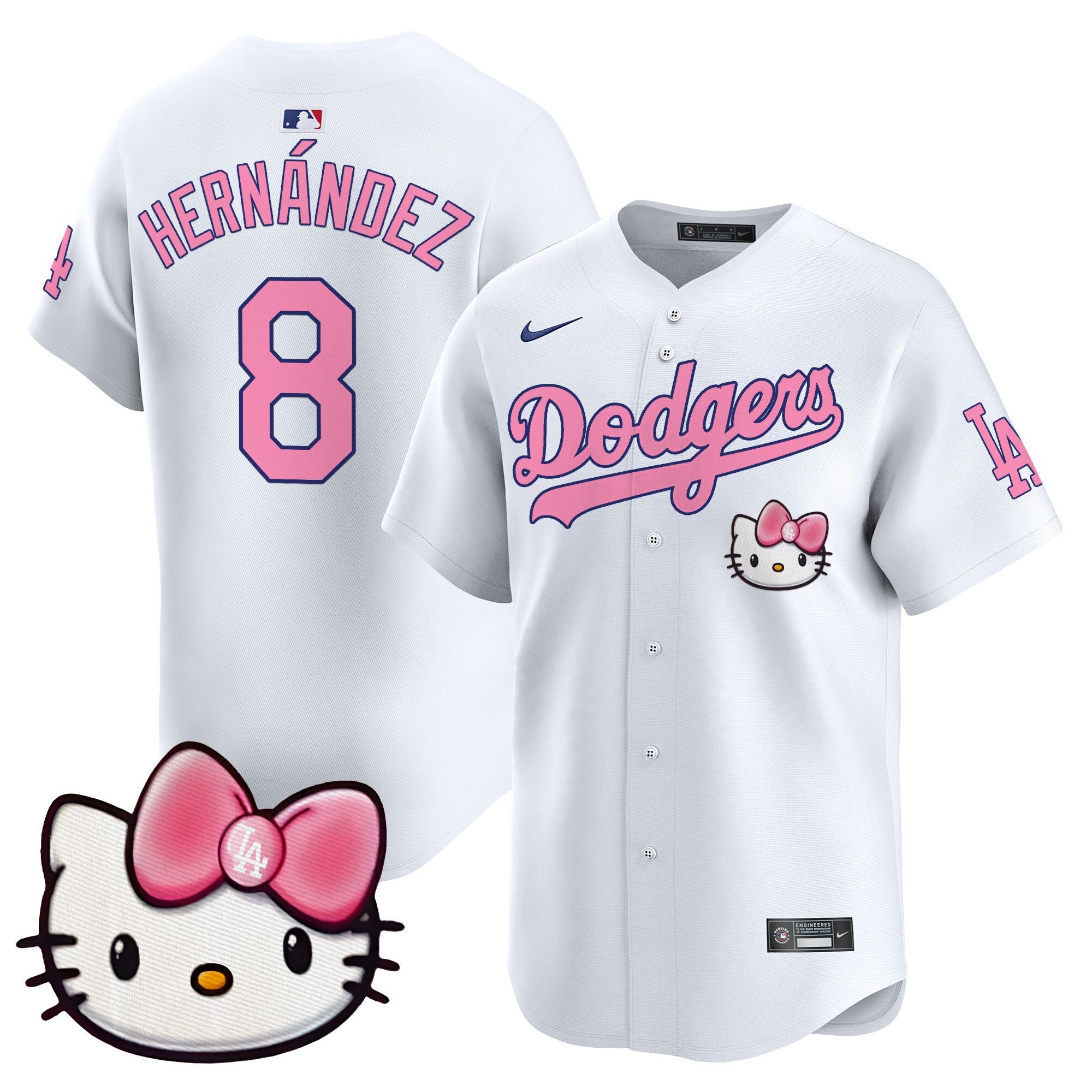 Unisex Dodgers 2025 Hello Kitty Vapor Premier Limited Jersey  All Stitched