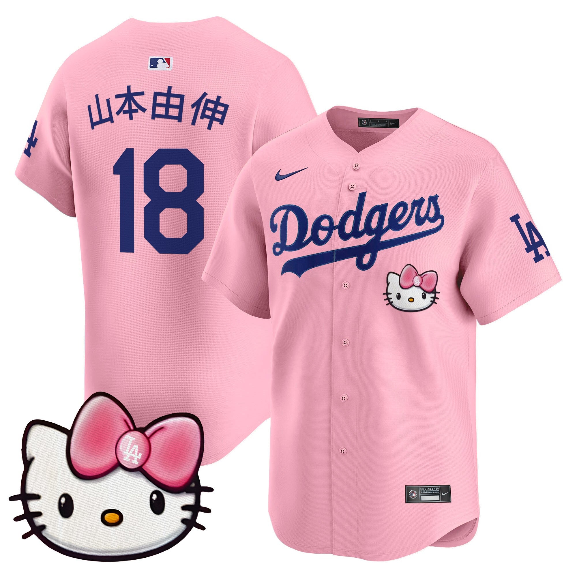 Unisex Dodgers 2025 Hello Kitty Vapor Premier Limited Jersey  All Stitched