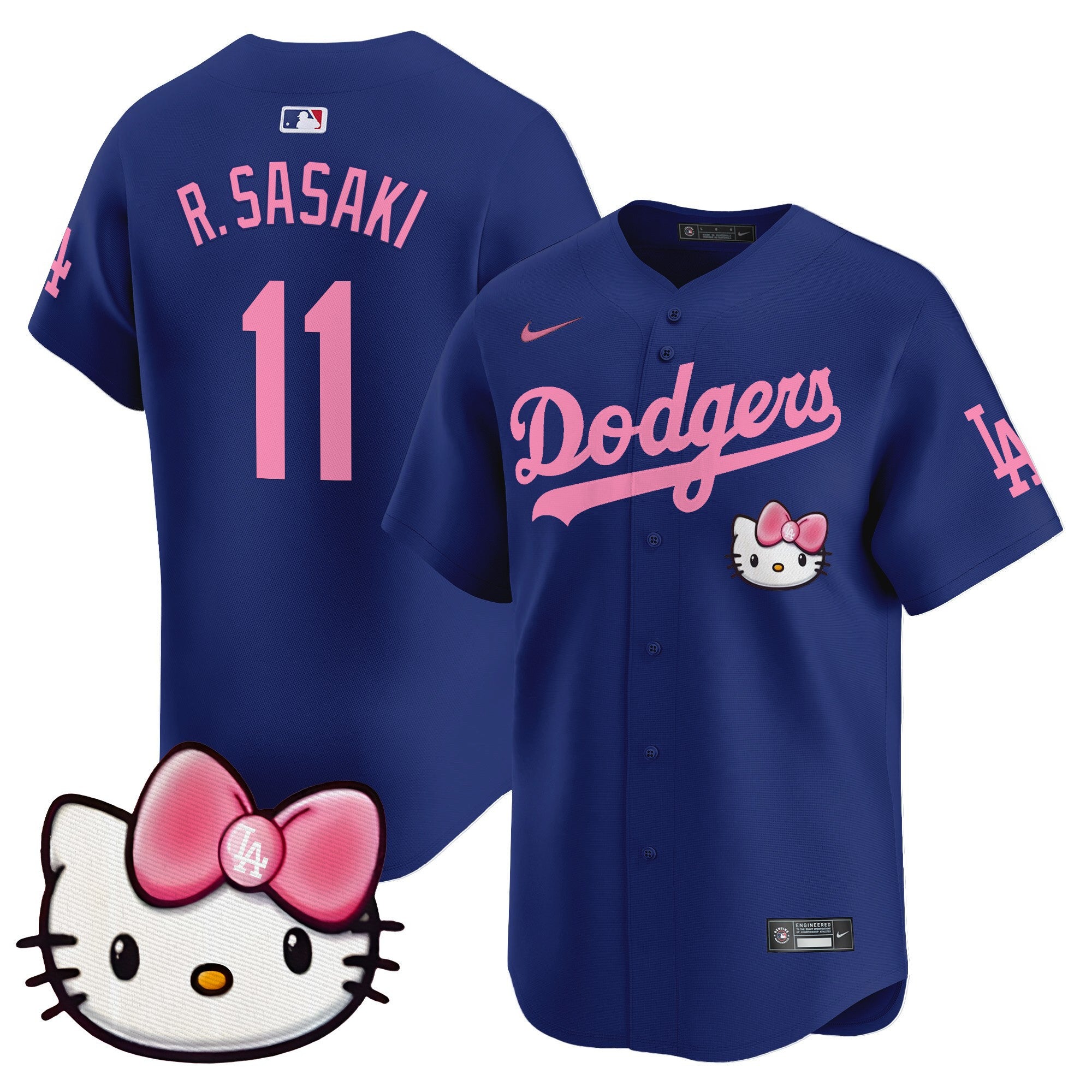 Unisex Dodgers 2025 Hello Kitty Vapor Premier Limited Jersey  All Stitched