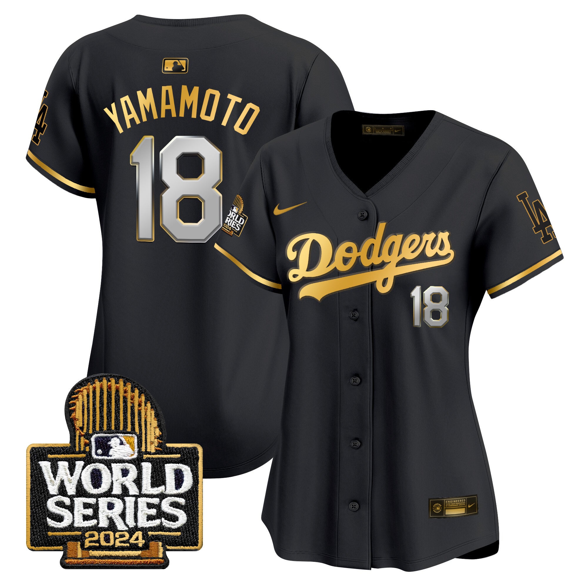 Women's Dodgers 2024 World Series Vapor Premier Limited Jersey - All Stitched