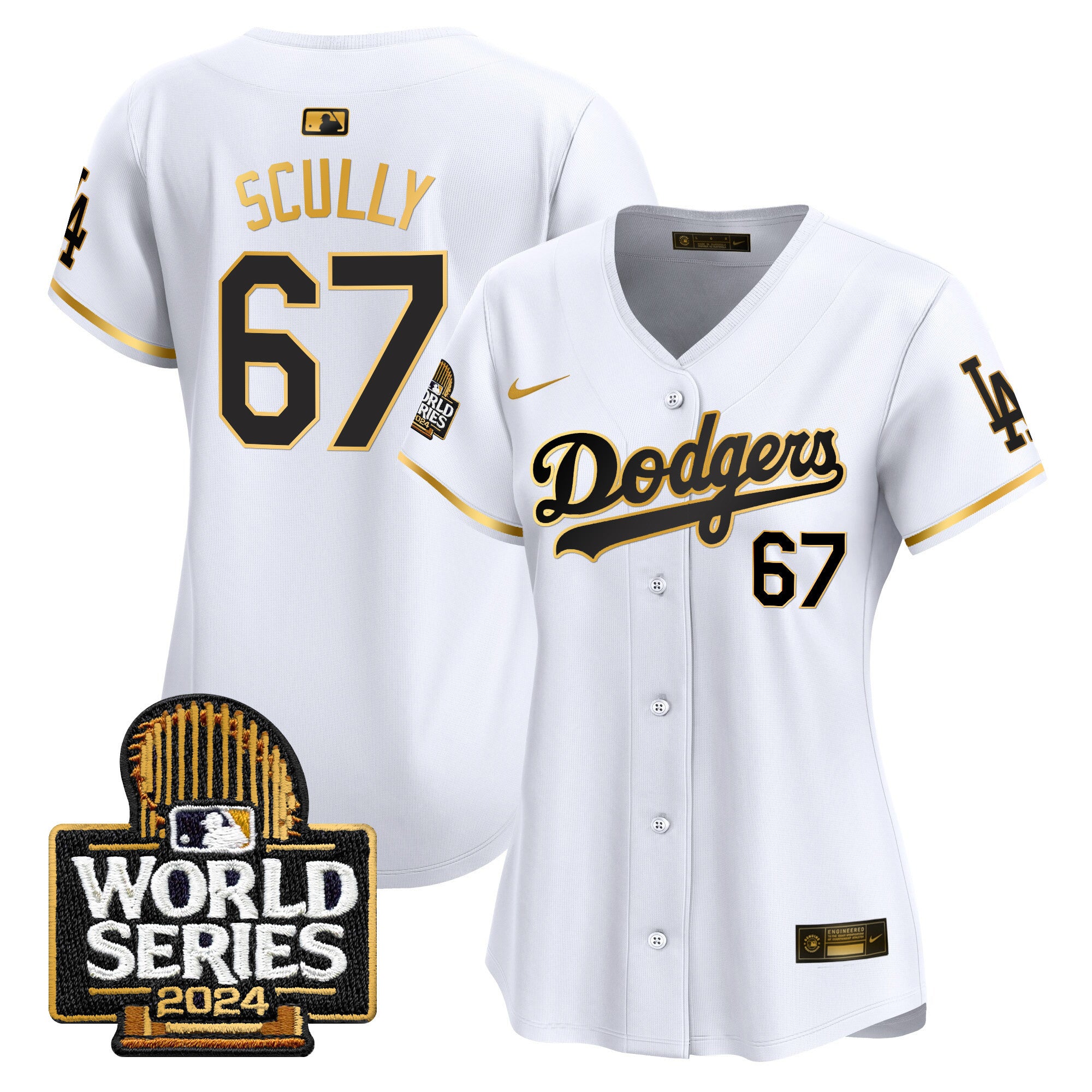 Women's Dodgers 2024 World Series Vapor Premier Limited Jersey - All Stitched